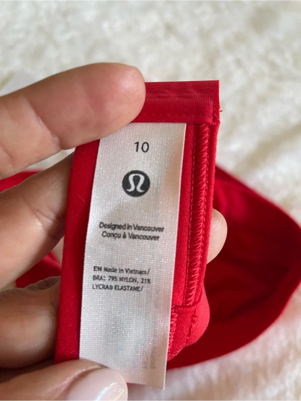 lululemon athletica Red V-Neck Bralette
